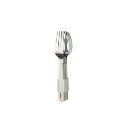 Mepal Besteck Set Campingbesteck, 3-teilig mit Halteclip, Kompaktes Picknickbesteck idealer Begleiter auf Reisen und in der Freizeit, Farbe: weiß