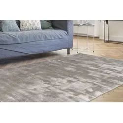 Teppich PADIRO "Village 125", silber (silberfarben), B:200cm H:12mm L:290cm, Bambus, Teppiche, Teppich