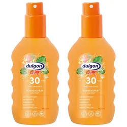 dulgon Sonnenschutzspray Sonnenschutz Spray 30, vegan & mikroplastikfrei, wasserfest, 400ml, 2-tlg.