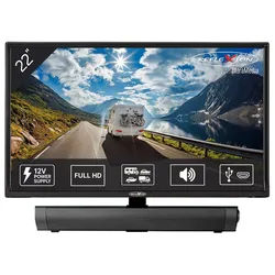 Reflexion LED2225 LED-Fernseher (55,00 cm/22 Zoll, Full HD, DC IN 12 V, Netzteil 230 V, DVB-T2HD / S2 / C, CI+SLOT, PVR) weiß 40 cm x 6 cm x 5.5 cm