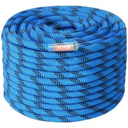 VEVOR 60,9m Statisches Kletterseil 12,7mm Outdoor-Kletterseil Blau Besteigen