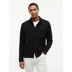Tommy Hilfiger Hemdjacke ESSENTIAL TERRY OVERSHIRT aus Sweatware schwarz S (46)