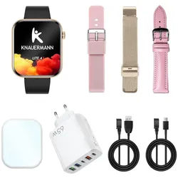 Knauermann Lite 4 (2026) Gesundheitsuhr mit GPS & Telefonfunktion Smartwatch, Bluetooth