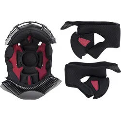 LS2 FF327 Challenger C Innenfutter & Wangenpolster, schwarz-rot, Größe S