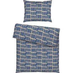 Bettwäsche Adam Blau/Beige ca. 140x200cm