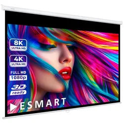 ESMART ESMART Germany Rollo Leinwand Rolloleinwand weiß 297 cm