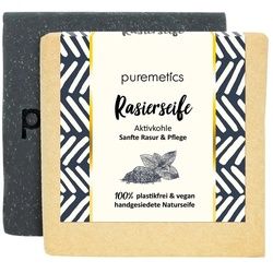 puremetics - Rasierseife Aktivkohle Seife 60 g Damen