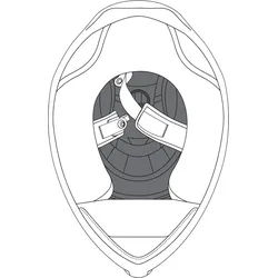 AGV K-6/K-6 S Helmkronenpolster, schwarz, Größe 2XL für Männer