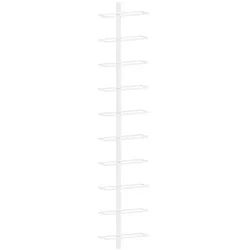vidaXL Weinregal Wand-Weinregal für 10 Flaschen Weiß Metall, 1-tlg. weiß