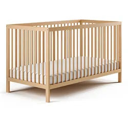 Kids Collective Babybett 70x140 cm in natur , Naturfarben , Holz , Buche , 70x140 cm , Babymöbel & Kindermöbel, Babyzimmer, Babybetten, Gitterbetten