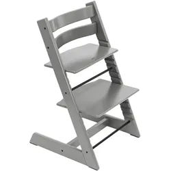 Stokke Hochstuhl , Grau , Holz , Buche , massiv, Hartholz , 46x79x49 cm , Fußstütze verstellbar, Sitzfläche verstellbar, speichel- und schweißechte Lackierung, höhenverstellbar , Holzmöbel, Sitzgelegenheiten Holz, Hochstühle und Tischsitze Holz