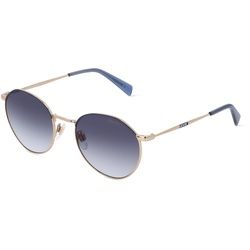 Levi's LV 1028/S Unisex-Sonnenbrille Vollrand Rund Metall-Gestell, Gold