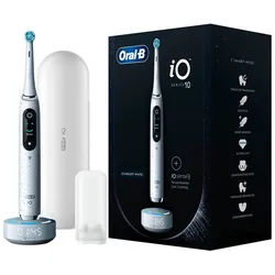 Oral-B Elektrische Zahnbürste iO 10 + Lade-Reiseetui - Stardust White