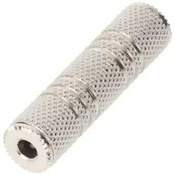 Goobay Kopfhörer-Adapter, AUX-Klinke 3,5 mm, Buchse zu Buchse, Metallausführung - 1x 3,5-mm-Klinkenbuchse (3-polig, stereo) > 1x 3,5-mm-Klinkenbuchse (3-polig, stereo)