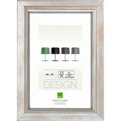 Rahmen , Silberfarben , Holz, Glas , Kiefer , rechteckig , 26.6 cm , Bilder & Rahmen, Bilderrahmen, Bilderrahmen & Fotorahmen