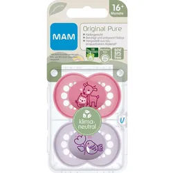 MAM Original Pure Silikonschnuller 16+ Monate (Farbe/Motiv nicht wählbar)