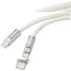 Renkforce USB-C® Kabel USB 2.0 USB-C® Stecker, USB-C® Stecker 1.00 m Weiß RF-6056876