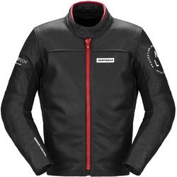 Spidi Genesis Motorrad Lederjacke, schwarz-rot, Größe 50 für Männer