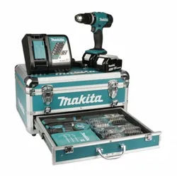 Makita Akku-Schlagbohrschrauber DHP453RFX2, max. 1300 U/min, inkl. 2 Akkus und Ladegerät