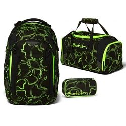 Satch Match Schulrucksack-Set 3tlg Green Supreme