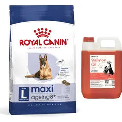 ROYAL CANIN Maxi Ageing 8+ 15kg + LAB V Lachsöl 5l