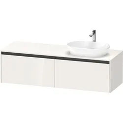 Duravit Ketho.2 Konsolenwaschtischunterbau wandhängend Weiß Hochglanz 1600x550x459 mm - K24889R22220 K24889R22220000