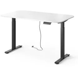 Vicco Höhenverstellbarer Elektrischer Schreibtisch Elevate Schwarz/Weiß 140 x 80 cm 2 Motoren , Schwarz, Weiß , Holzwerkstoff , Rechteckig , 140x120x80 cm , Büromöbel, Schreibtische, Computertische