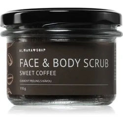 Almara Soap Face & Body Scrub Zucker-Peeling für Körper und Gesicht mit Duft Sweet Coffee 110 g