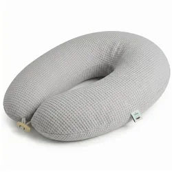 SEI Design Stillkissen Seitenschläferkissen XXL Schwangerschaftskissen Waffelstoff 190cm Grau, Schwangerschaftskissen mit Bezug, 1-tlg., Schwangerschaftskissen mit Bezug, elastischer Waffeljersey Bezug grau