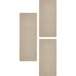 Bettumrandung ANDIAMO "Luton, Made in Germany" Gr. 14, beige (dunkelbeige), H:5mm, Obermaterial: 100% Polypropylen, Bettumrandungen, Bettvorleger, Läufer-Set für das Schlafzimmer, melierte Optik