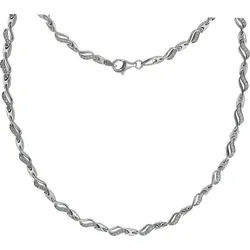 SilberDream Silberkette SilberDream Collier Wave Zirkonia weiß (Halskette), Damen Kette Wave 925 Sterling Silber, Farbe: silber, weiß silberfarben