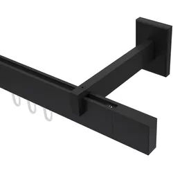 GARDINENSTANGE INNENLAUF Smartline Lox 240 cm (geteilt in 2 x 120 cm), 1-läufig, 14x35 mm Schwarz
