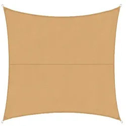 KARAT Sonnensegel Wasserabweisend / Quadratisch / Sand / 3 x 3 m