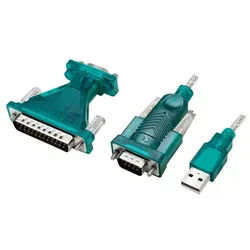 LogiLink LOGILINK USB 2.0-Kabel UA0042B, USB-A/M zu DB9/M + DB25/M, 1,3m USB-Adapter