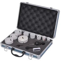 makita Lochsägen-Set »D-47282« 12 Stück grau