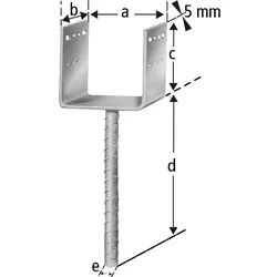 Simpson Stützenschuh PPD - 80 / 1,33 / 70