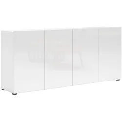home24 Sideboard , Weiß Hochglanz , Holzwerkstoff , 2 Fächer , 180x79x38 cm , Typenauswahl, Beimöbel erhältlich, stehend , Kleinmöbel, Kommoden, Sideboards