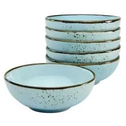 CreaTable Nature Collection Blau Mehrzweckschale 6-tlg Steinzeug