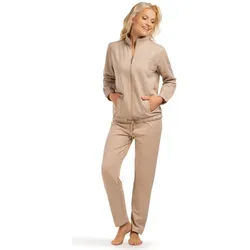Consult-Tex Hausanzug Damen Hauanzug Homewear Set (Set, 1 Stück) beige 44/46