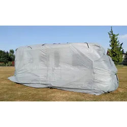 Abdeckplane , Grau , Kunststoff , 235x275x730 cm , mehrfach verwendbar, witterungsbeständig, für Wohnwagen geeignet, wasserdicht , Freizeit & Co, Heimwerken, Autozubehör