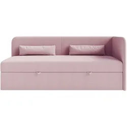 Selsey Jugendbett Calmmo Rosa mit Chenille-Bezug, Kopfteil rechts , Textil , 90x200 cm , Babymöbel & Kindermöbel, Kinderzimmer & Jugendzimmer, Kinderbetten, Kinderbetten & Jugendbetten