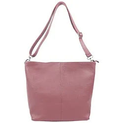 BRISE TASCHE Schultertasche BRISE Schultertasche Nappaleder Italy – Damen Umhängetasche 24,5cm rosa
