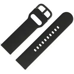 MARBURGER Uhrenarmband 22mm Silikon Fitness Smartwatch XS Extra Kurz Schwarz schwarz