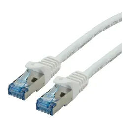 ROLINE Patchkabel Cat.6A S/FTP (PiMF) LAN-Kabel, RJ-45 Männlich (Stecker), RJ-45 Männlich (Stecker) (200.0 cm), Component Level, LSOH weiß