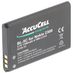 AccuCell Akku passend für Nokia 1110, BL-5C, 1100mAh