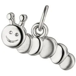 JOBO Kettenanhänger Anhänger Kinderanhänger Raupe, 925 Silber rhodiniert silberfarben