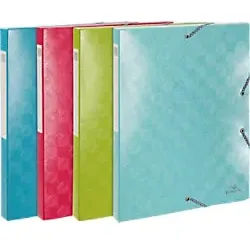 Exacompta Archivbox 59220E A4 Gummiband 25 (B) x 33 (H) cm Färbig sortiert 2,5 cm 8 Stück