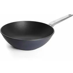 WOLL Pro Wok Pfanne Induktion, Edelstahlstiel, Handgegossene Aluminium Schmiedeguss Rührpfanne, 1 Pfanne Ø 32 cm, 10 cm hoch