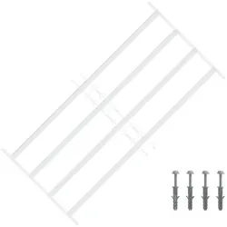 vidaXL Fenster Sicherheitsgitter für Fenster mit 4 Querstangen 3 pcs 63-114 cm, (3 St) weiß