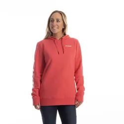Klim Mariposa Damen Long Hoodie, weiss-rot, Größe XL